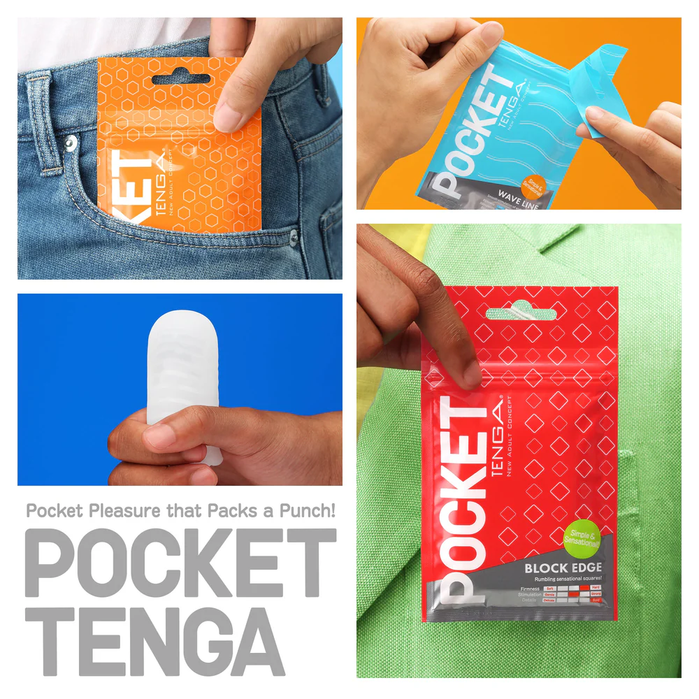 Tenga Pocket [Wave Line]-Disposable