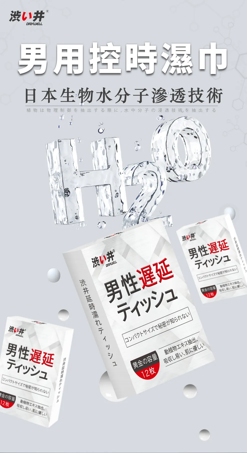 Drywell 延時濕紙巾 12 片裝