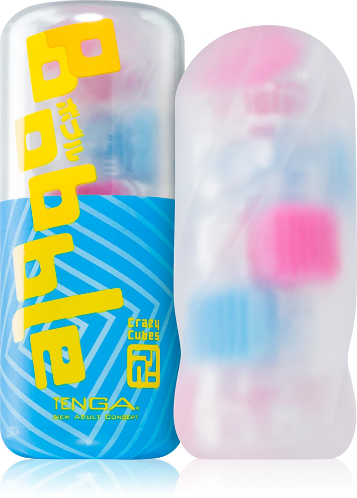 Bobble TENGA BOBBLE 飛機杯(瘋狂方塊/藍色) – Wolftoyz