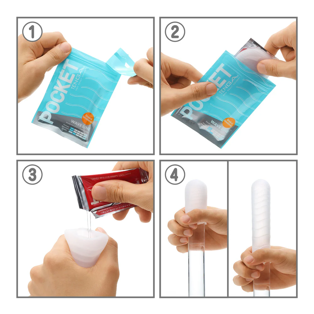 Tenga Pocket [Wave Line]-Disposable